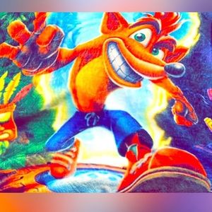 Crash Bandicoot Plush Blanket 50” x 40”